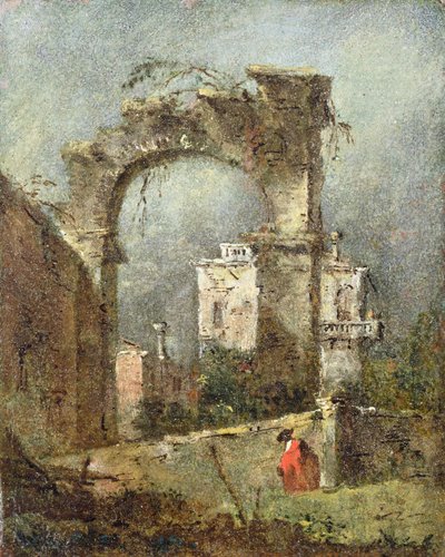 Un capriccio - Un arco in rovina, XVIII secolo da Francesco Guardi